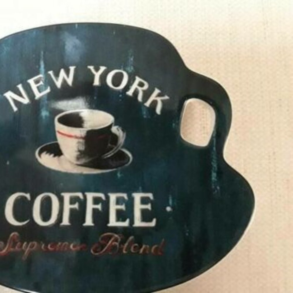 New York Coffee Desert Plate EarthenWare - Picture 3 of 4